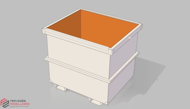 Hulladéktároló konténer gyártmányterv