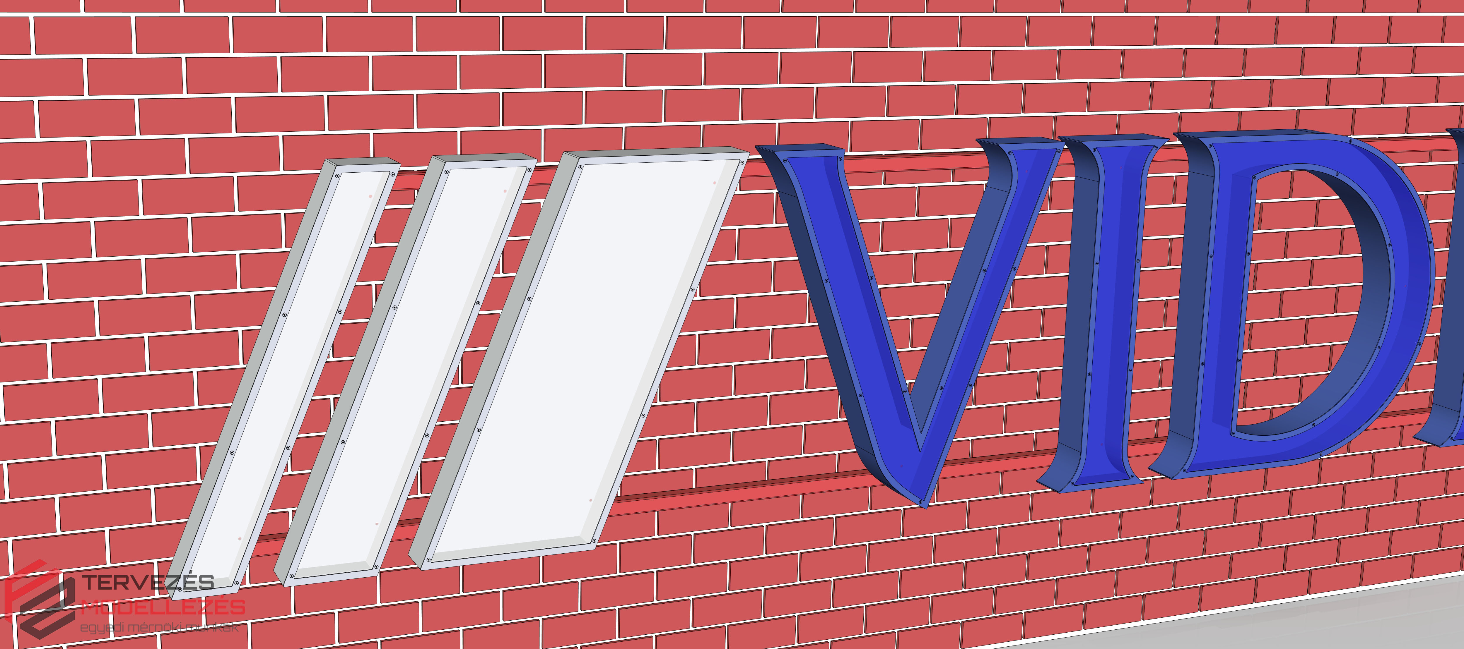 Videoton világító logo gyártmányterv (Székesfehérvár)