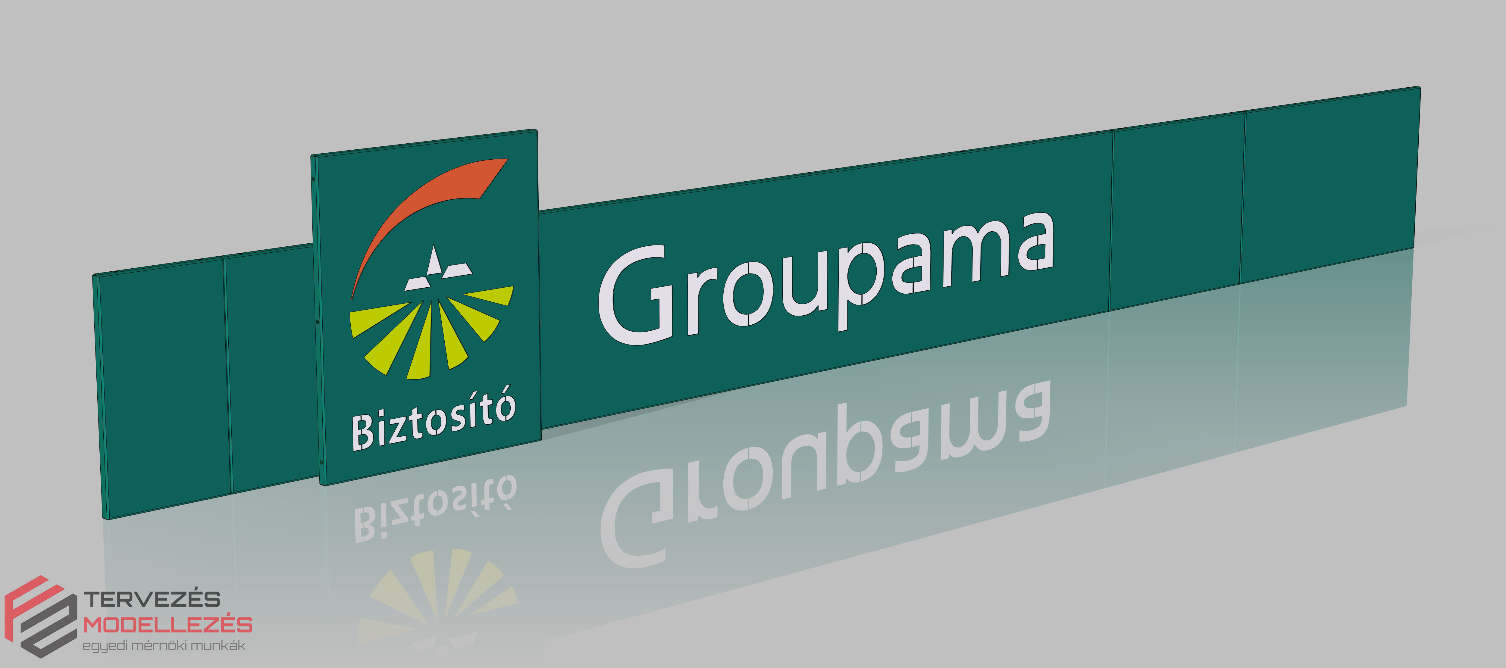 Világító fríz (Groupama Biztosító) gyártmányterv