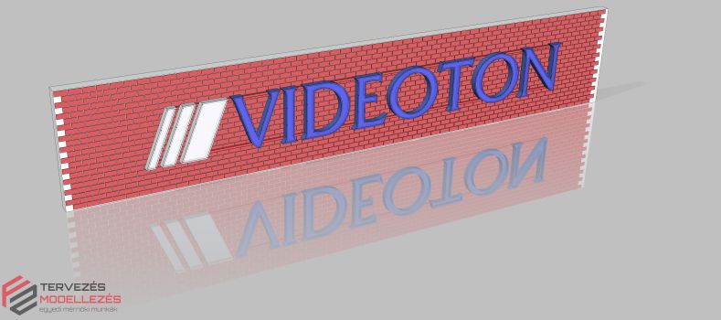 Videoton világító logo gyártmányterv (Székesfehérvár)