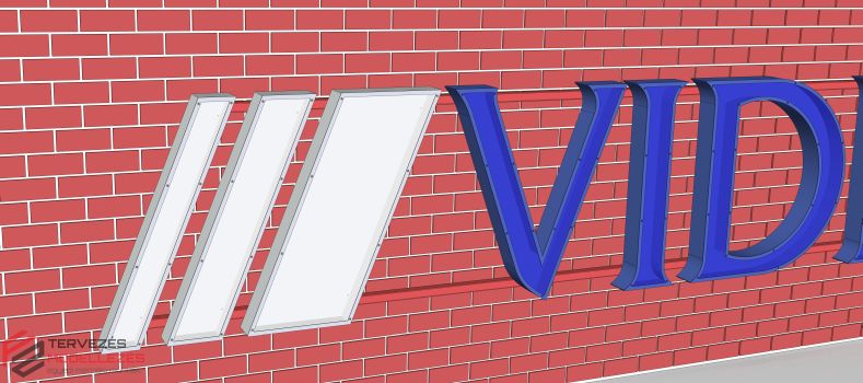 Videoton világító logo gyártmányterv (Székesfehérvár)